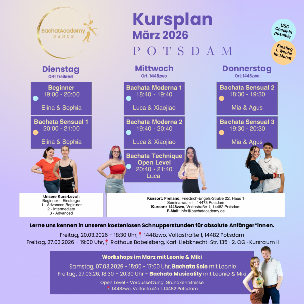 Bachata Kursplan Potsdam